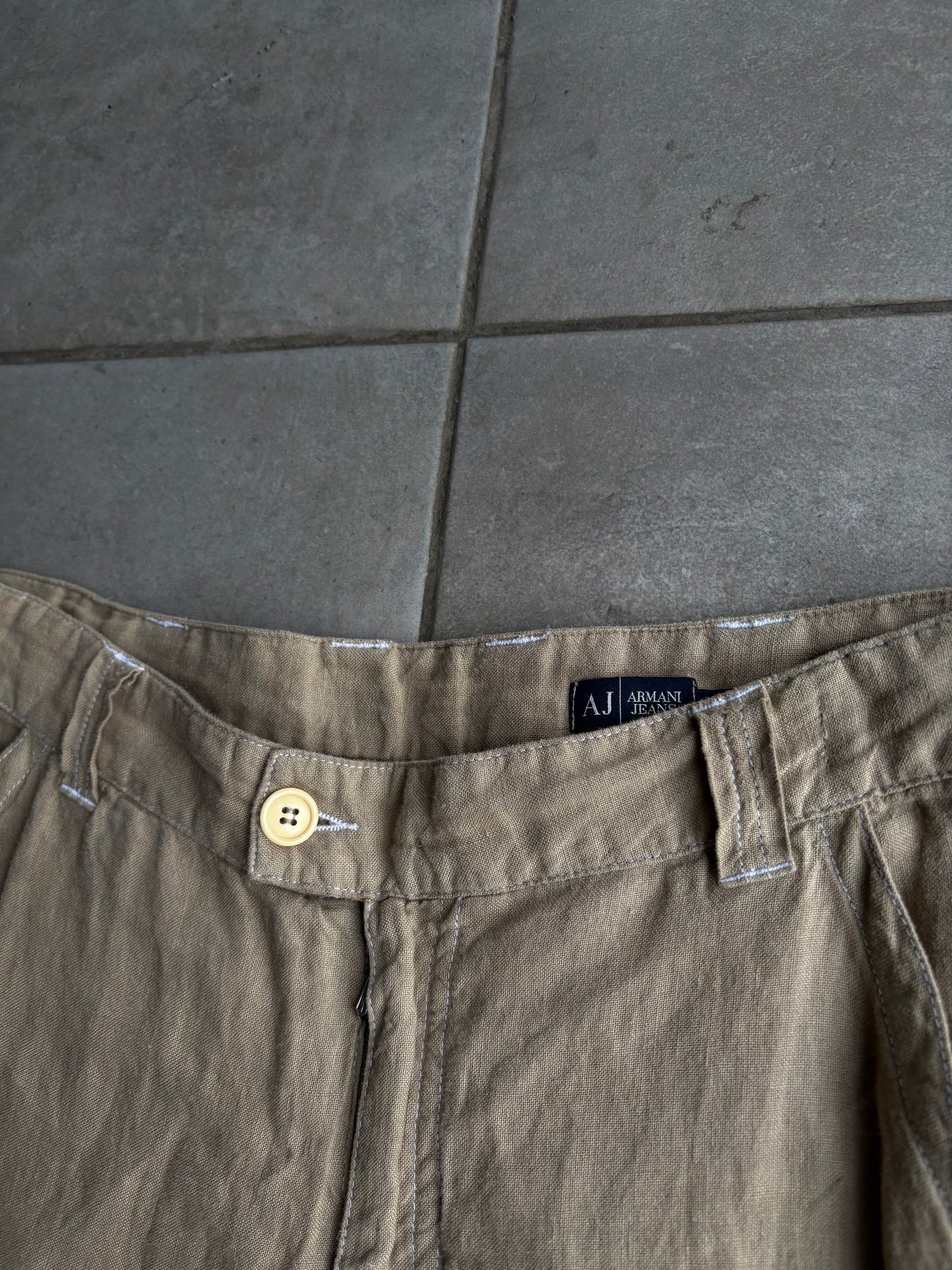 Vintage Armani Linen Cargo