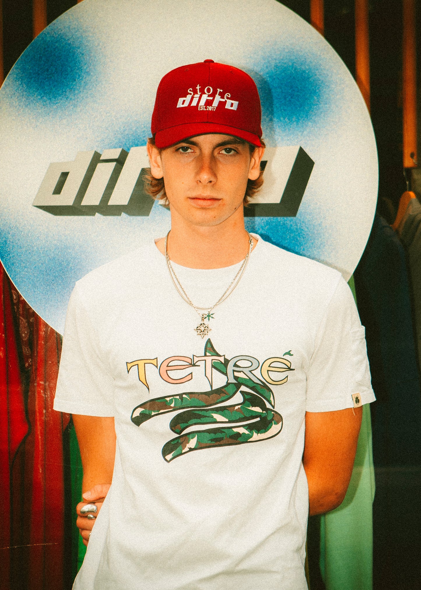 Ditto x Varsity - Red Snapback