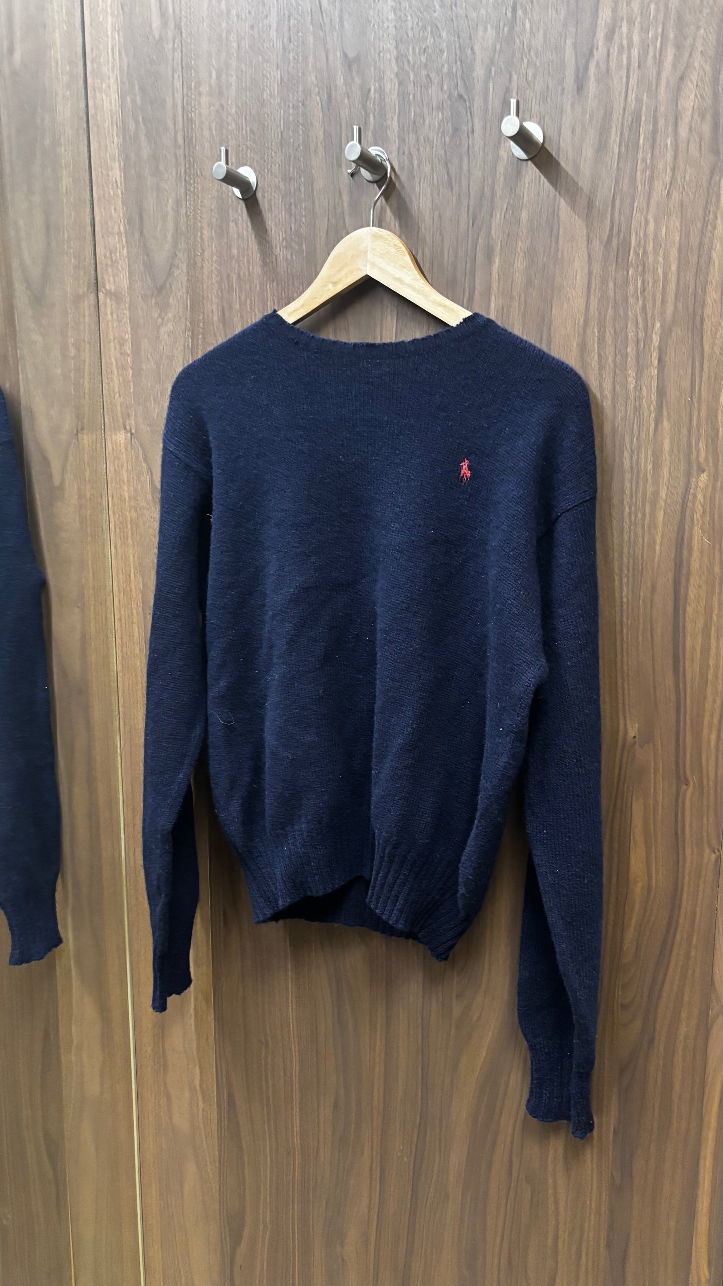 Navy Polo Wool Knit (XL)