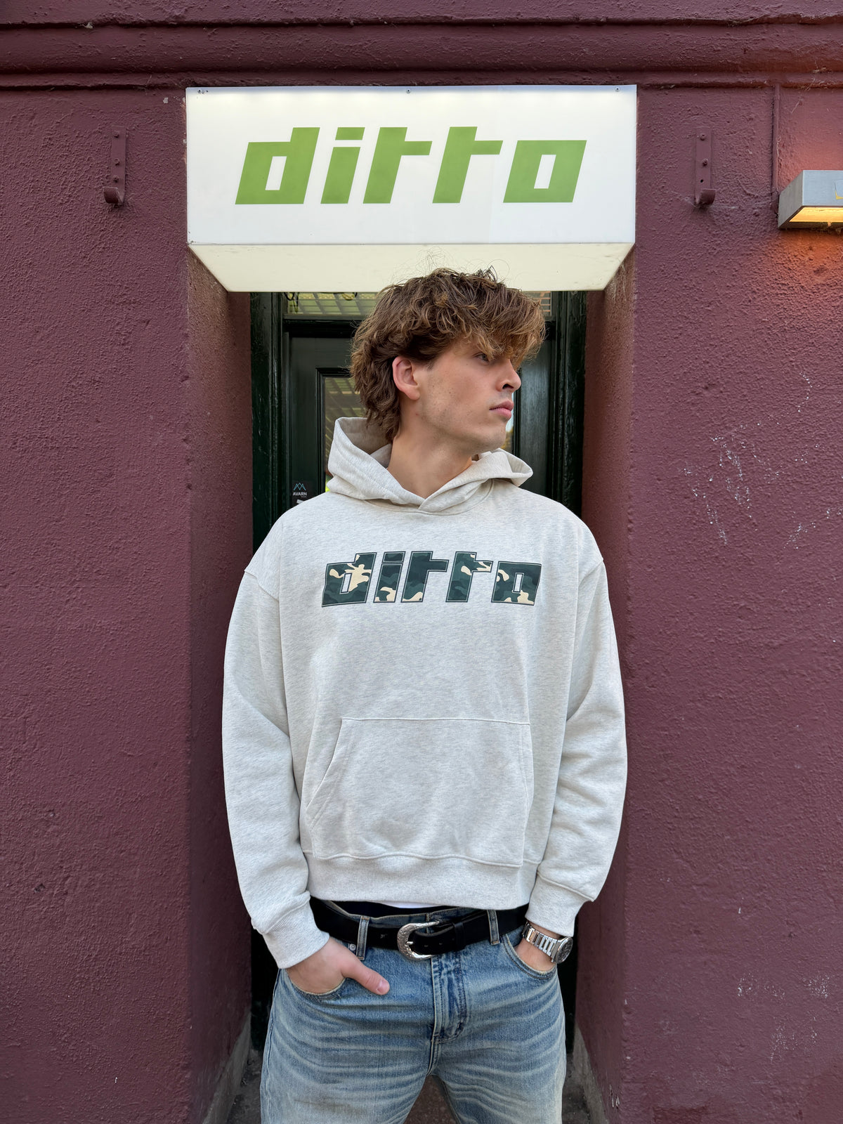 CAMO HOODIE [WASHED WHITE]