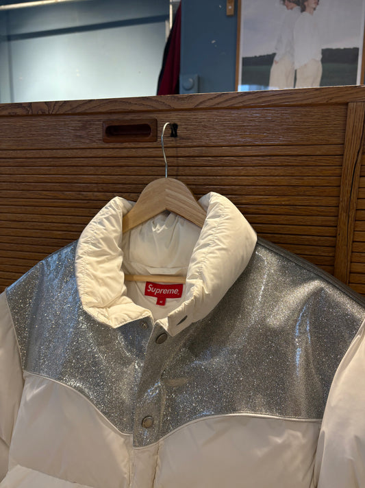 FW22 Supreme Glitter Yoke Down Puffer (defect)