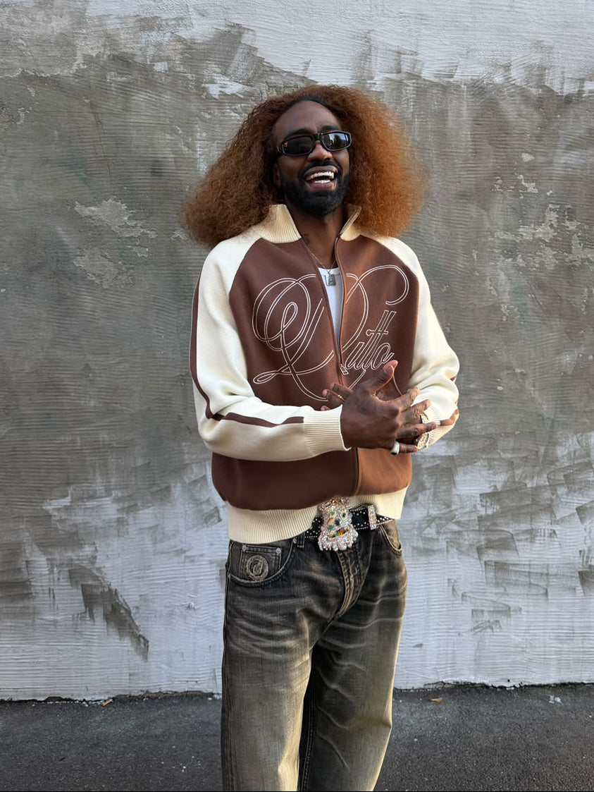 KNITTED CARDIGAN [MOCCA BROWN]
